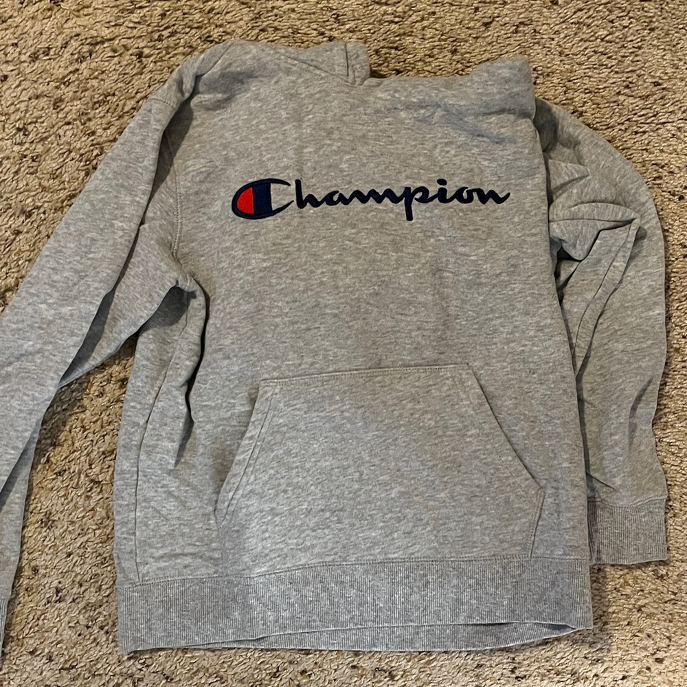 Champion Heather Gray Pullover Hoodie